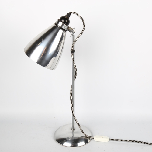 1709 - PETER  BOWLES for Original BTC, a desk lamp with adjustable aluminium shade, height 50cm