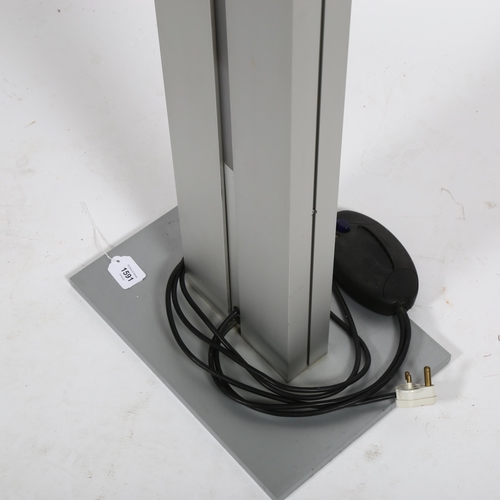 1591 - A Habitat aluminium floor lamp, label under base, height 182cm