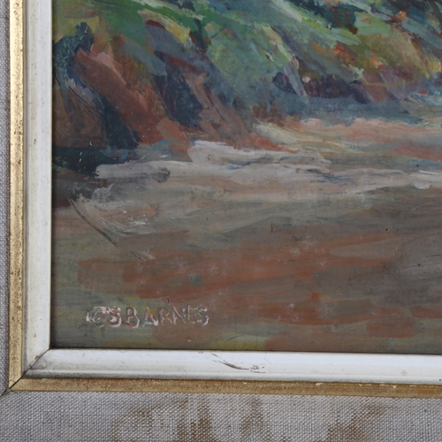 2031 - G S Barnes, oil on board, Newton Poppleford Devon, signed, 40cm x 49cm, framed