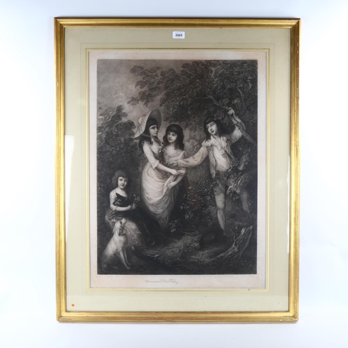 2065 - Armand Mathey after Gainsborough, engraving, nut gatherers, signed in pencil, published by Agnew & S... 