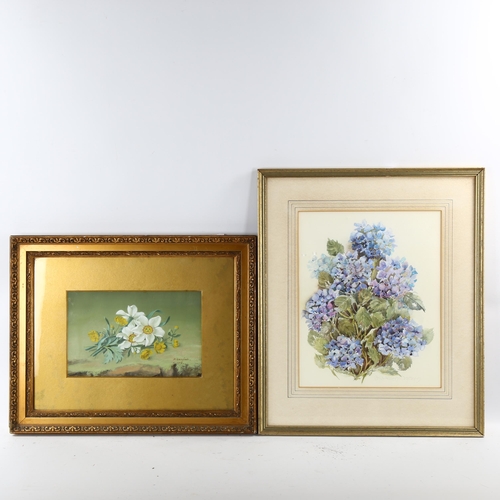 2072 - 4 watercolour still life studies, including works by Beryl Roberts, E Tregear, Enid Western and P La... 