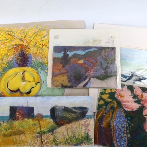 2097 - A folder of modern British watercolours and drawings, various artists