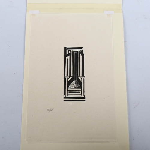 2117 - Paul Nash (1889-1946), limited edition wood engraving on paper, Design 1, 1929, 10.1cm x 3.8cm, with... 