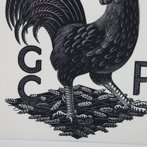 2121 - Eric Ravilious (1903-1942), wood engraving on paper, Cover for the Prospectus of the Golden Cockerel... 