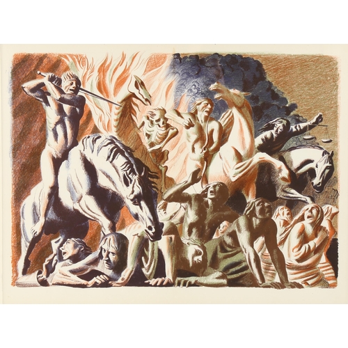 2123 - Hans Feibusch (1898-1998), lithograph in colours on paper, The Four Horsemen of the Apocalypse, from... 