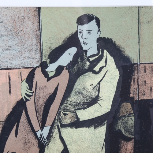 2126 - William Scott (1913-1989), original lithograph in colours on paper, Grief, from Soldiers’ Verse, 13c... 