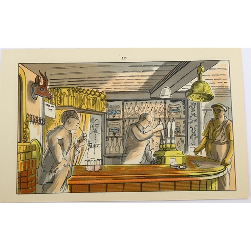 2130 - Edward Bawden (1903-1989), original colour lithograph on paper, The Bell, from Life in an English Vi... 