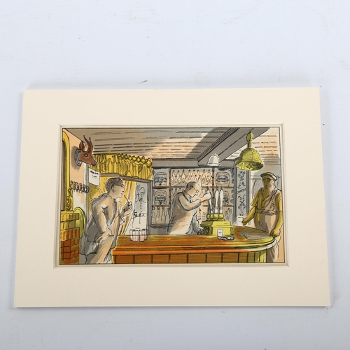 2130 - Edward Bawden (1903-1989), original colour lithograph on paper, The Bell, from Life in an English Vi... 