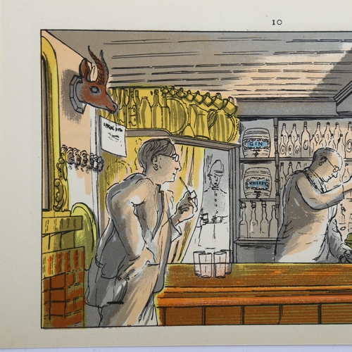 2130 - Edward Bawden (1903-1989), original colour lithograph on paper, The Bell, from Life in an English Vi... 