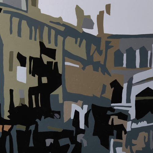 2136 - Alicia Dubnyckyj (born 1979), acrylic on board, Rialto Bridge Venice, 61cm x 92cm, unframed