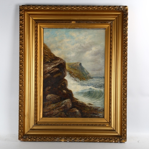 2152 - Sidney Yates Johnson (fl. 1890 - 1926), oil on canvas, Cornish coastal scene, signed with monogram, ... 