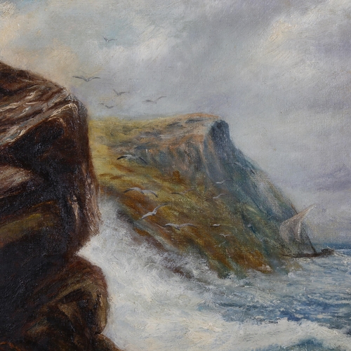 2152 - Sidney Yates Johnson (fl. 1890 - 1926), oil on canvas, Cornish coastal scene, signed with monogram, ... 