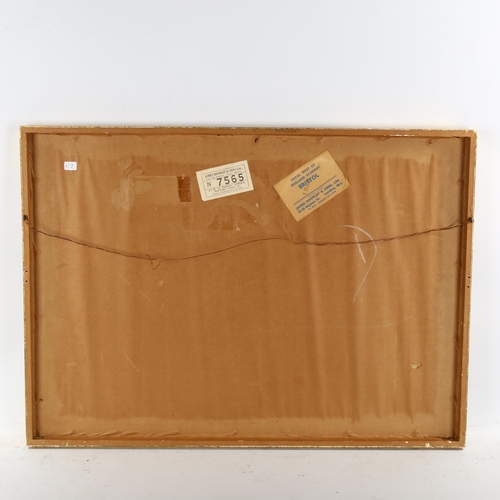 2157 - J Martin, mixed media, abstract, signed and dated 1963, 11