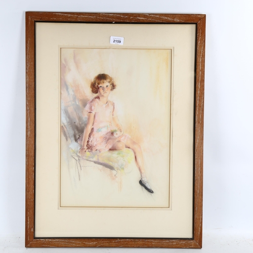 2159 - Bevan Petman, coloured pastels, portrait of Kathleen, signed and dated 1938, 18