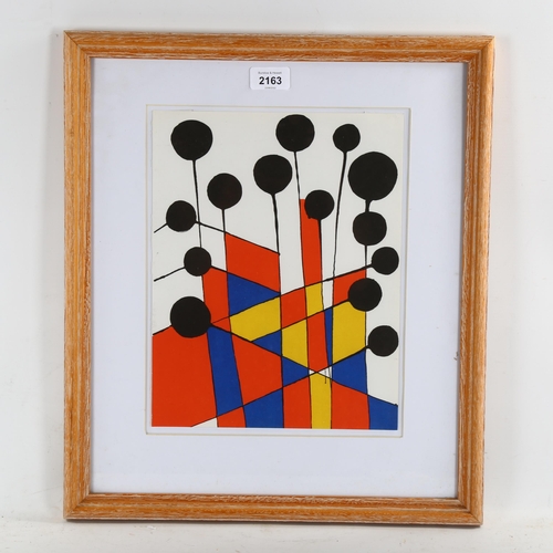 2163 - Alexander Calder, lithograph, Le Jardin, published by XXe Siecle, issue 39, 1971, sheet size 30cm x ... 