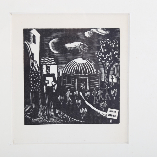 2165 - Paul Nash, 2 woodcut prints, Westminster Abbey and Romantic Drama, from an edition of 1,000 copies p... 