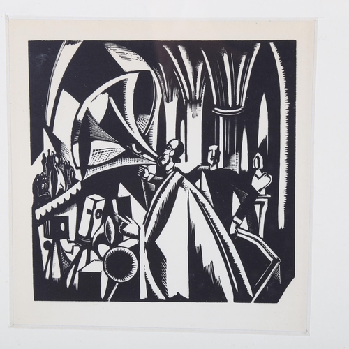 2165 - Paul Nash, 2 woodcut prints, Westminster Abbey and Romantic Drama, from an edition of 1,000 copies p... 