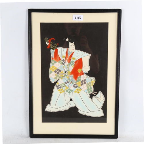 2179 - Sadanobu Hasegawa, Japanese woodblock print, Honcho Nijushiko, signed in pencil, image 39cm x 25cm, ... 