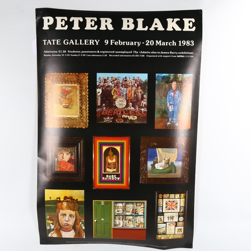 2188 - 2 Peter Blake and Francis Bacon Exhibition advertising poster prints, unframed (2)