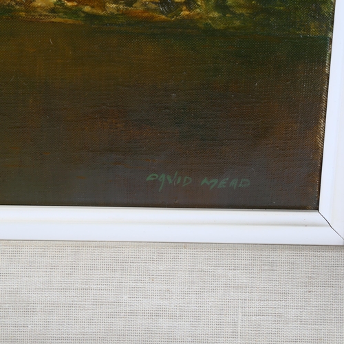 2191 - David Mead, oil on canvas, autumn colours, 1974, signed with Stacy-Marks label verso, 61cm x 92cm, f... 