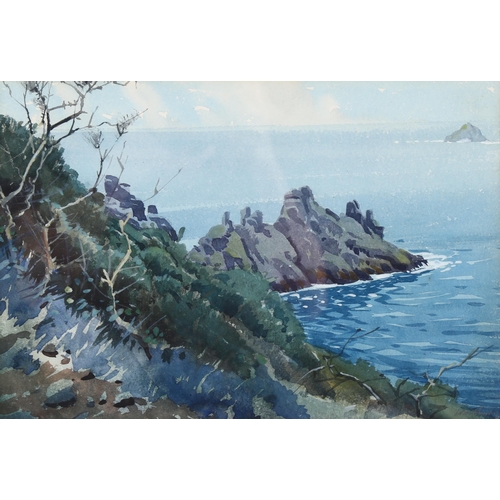 2200 - Arthur Bradbury (1892 - 1977), watercolour, Dorset coast, signed, 24cm x 33cm, framed