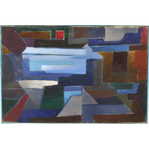 2204 - Mid-20th century British School, oil on canvas, abstract study, unsigned, 76cm x 50cm, framed