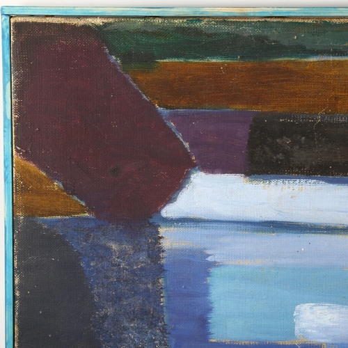 2204 - Mid-20th century British School, oil on canvas, abstract study, unsigned, 76cm x 50cm, framed