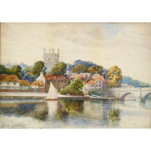 2217 - V P Richards, watercolour, Henley-on-Thames, 25cm x 35cm, framed