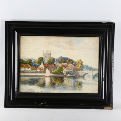 2217 - V P Richards, watercolour, Henley-on-Thames, 25cm x 35cm, framed