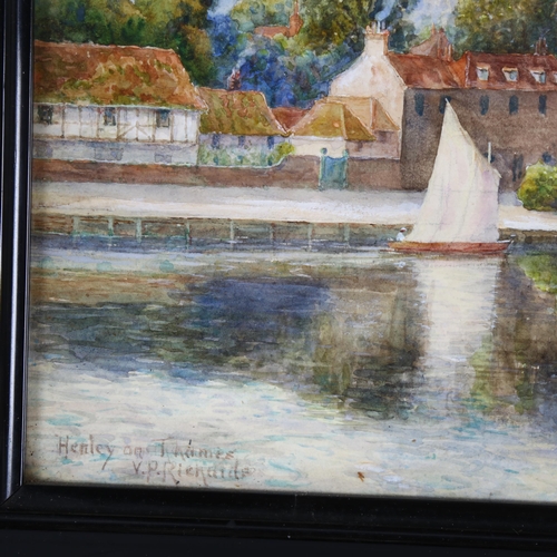 2217 - V P Richards, watercolour, Henley-on-Thames, 25cm x 35cm, framed