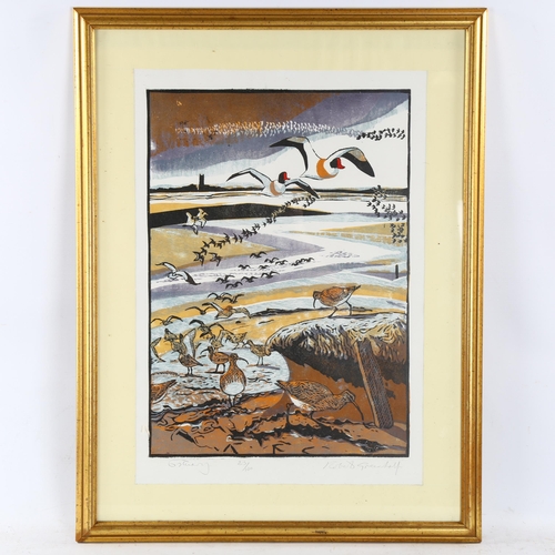 2221 - Robert Greenhalf, 2 screenprints, bird studies, both signed in pencil, image 40cm x 30cm, framed (2)