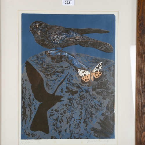 2221 - Robert Greenhalf, 2 screenprints, bird studies, both signed in pencil, image 40cm x 30cm, framed (2)