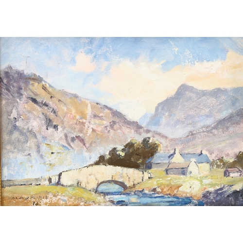 2229 - Lord Holroyd Pearce, oil on board, Welsh valley, signed and dated '73, 24cm x 33cm, framed