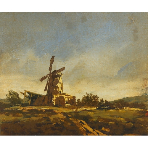 2235 - Alan Rankle, oil on canvas laid on board, landscape study, 2002, 26cm x 30cm, unframed