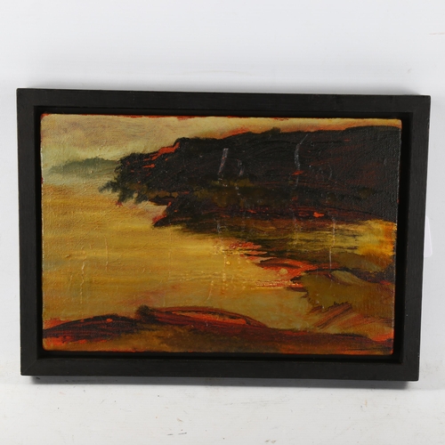 2237 - Alan Rankle, oil on panel, study for Ruan Minor, 20cm x 30cm, framed