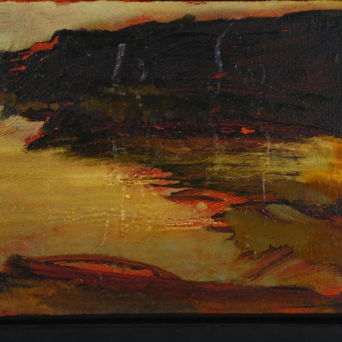 2237 - Alan Rankle, oil on panel, study for Ruan Minor, 20cm x 30cm, framed