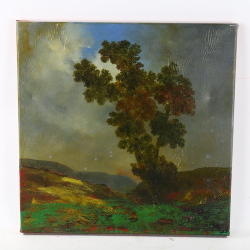 2241 - Alan Rankle, oil on canvas, study for Calder Valley 2016, 40cm x 40cm, unframed