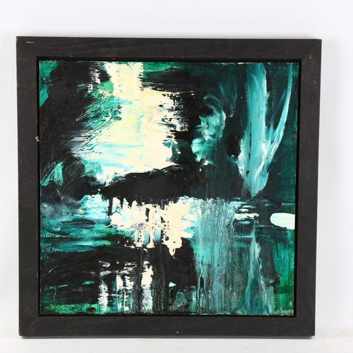 2245 - Alan Rankle, oil on panel, abstract study, 33cm x 33cm, framed