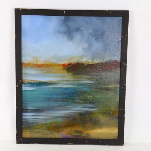 2246 - Alan Rankle, oil on canvas, dunes Denmark 2012, 40cm x 30cm, framed