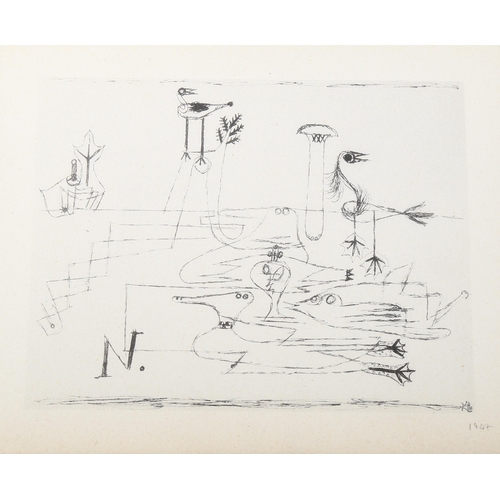 2256 - Paul Klee, surrealist lithograph, printed in Germany 1947, signed in the plate, plate 15cm x 19cm, m... 