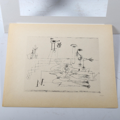 2256 - Paul Klee, surrealist lithograph, printed in Germany 1947, signed in the plate, plate 15cm x 19cm, m... 