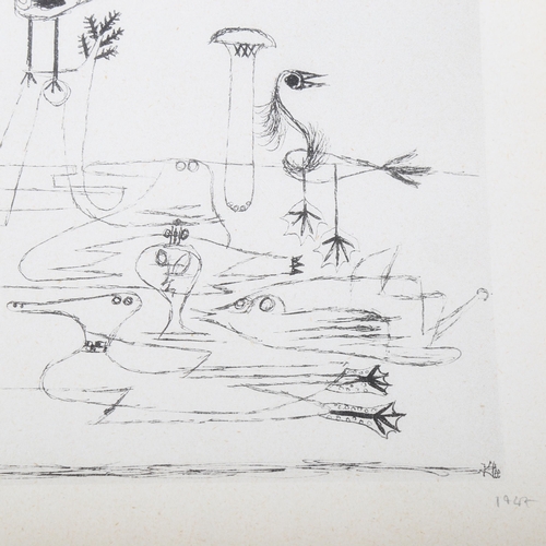 2256 - Paul Klee, surrealist lithograph, printed in Germany 1947, signed in the plate, plate 15cm x 19cm, m... 