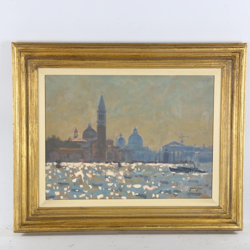 2304 - Justin Tew (born 1969), oil on canvas, Lagoon Venice, signed, 30cm x 40cm, framed