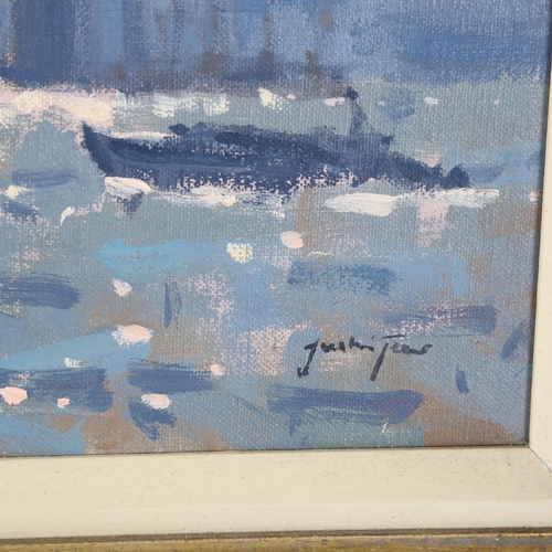 2304 - Justin Tew (born 1969), oil on canvas, Lagoon Venice, signed, 30cm x 40cm, framed