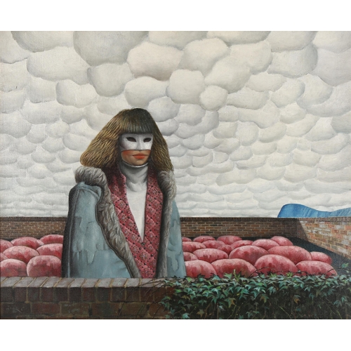 2329 - Ron Dellar, oil on canvas, the American girl, 1981, signed, 50cm x 60cm, framed