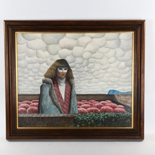 2329 - Ron Dellar, oil on canvas, the American girl, 1981, signed, 50cm x 60cm, framed