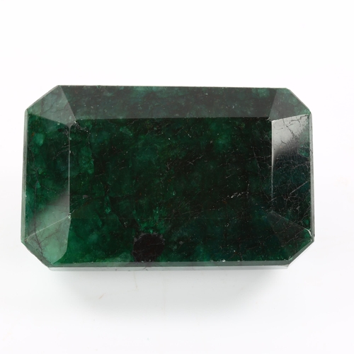 269 - A large unmounted 481ct rectangular step-cut Brazilian emerald, 53.65mm x 34.30mm x 28.20mm, with GL... 