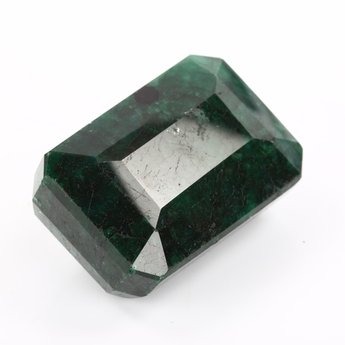 269 - A large unmounted 481ct rectangular step-cut Brazilian emerald, 53.65mm x 34.30mm x 28.20mm, with GL... 