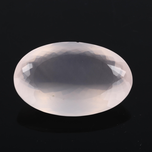 270 - A large unmounted 63.80ct oval cabochon rose quartz, 28.16mm x 23.30mm x 12.45mm, with ITLGR report ... 