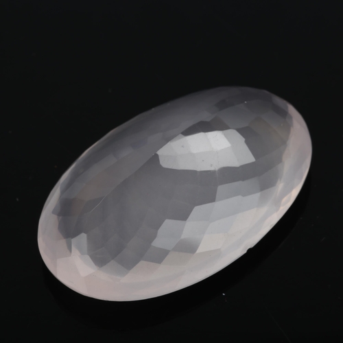 270 - A large unmounted 63.80ct oval cabochon rose quartz, 28.16mm x 23.30mm x 12.45mm, with ITLGR report ... 